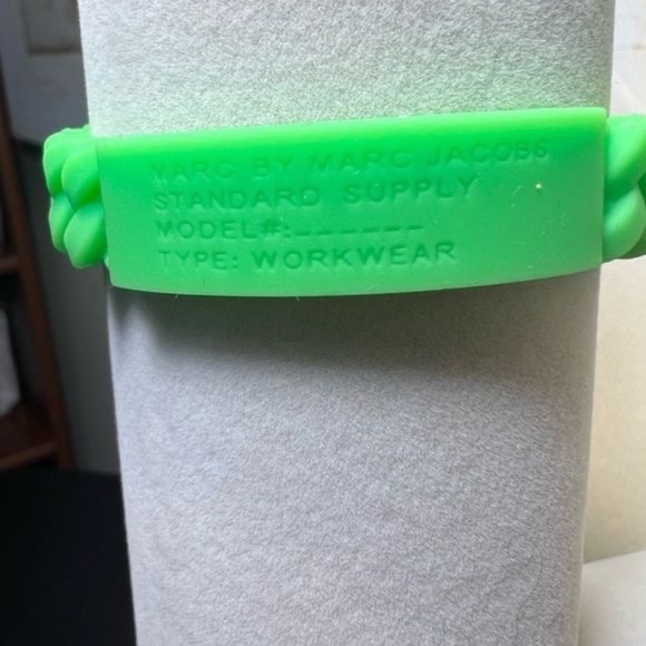 NWT Marc By Marc Jacobs Green Standard Supply Braided Silicone Rubber Bracelet - Picture 8 of 8